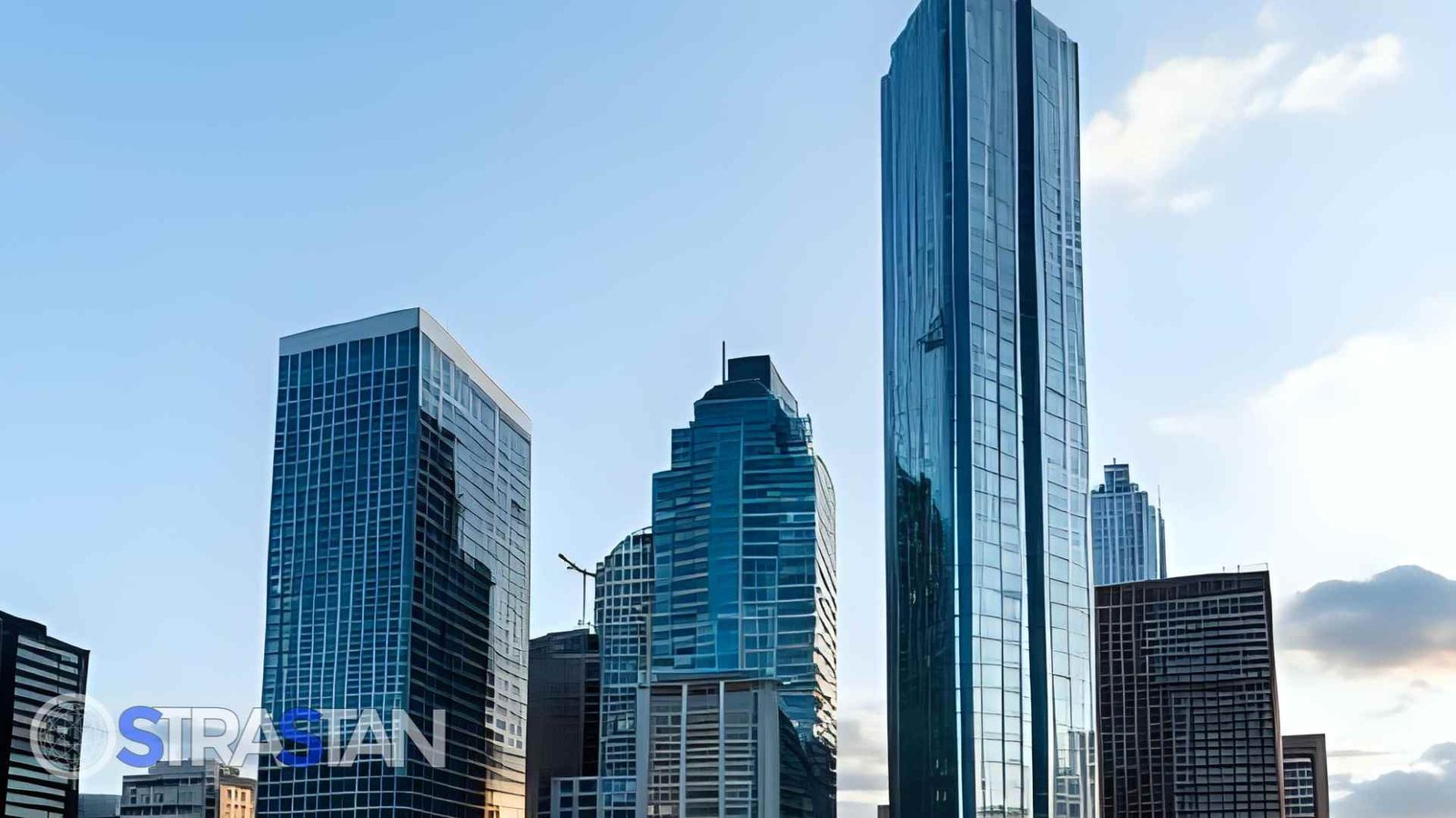 Modern skyscrapers symbolizing the strong, enterprise-level foundation built by a future proofing partnership.