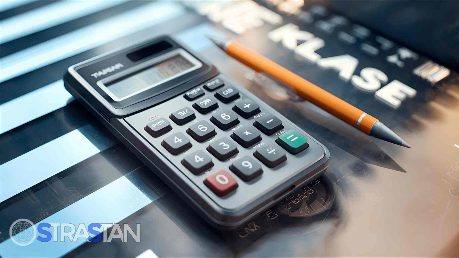  A calculator and a pen on a desk, representing the financial calculations and planning involved in assessing app ROI.