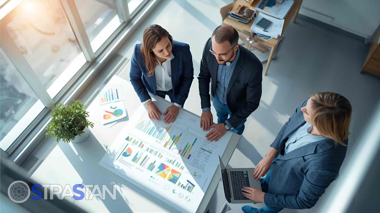 A laptop screen with the words "Web App Development" in a bright neon font over a circuit board background, emphasizing the core service of a web app development company guide.